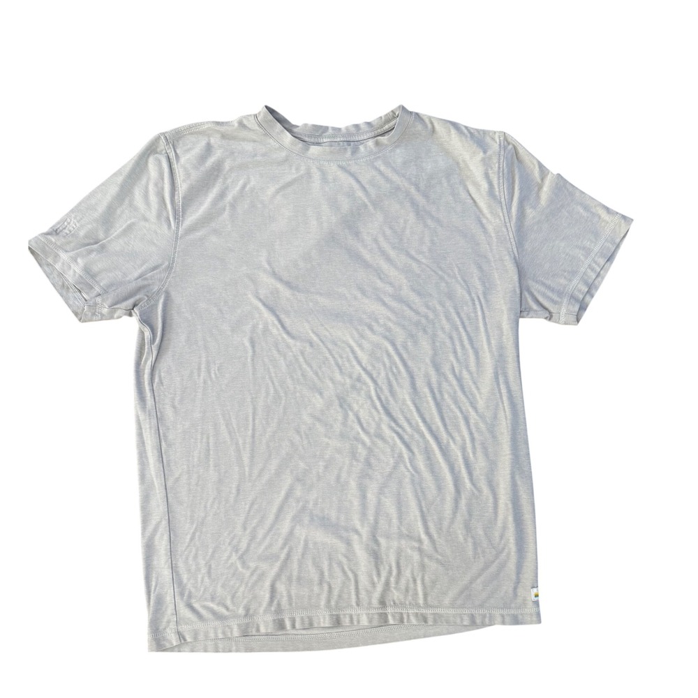 Vuori Strato Tech Tee Mens Light Heather Grey Performance Short Sleeve T-Shirt